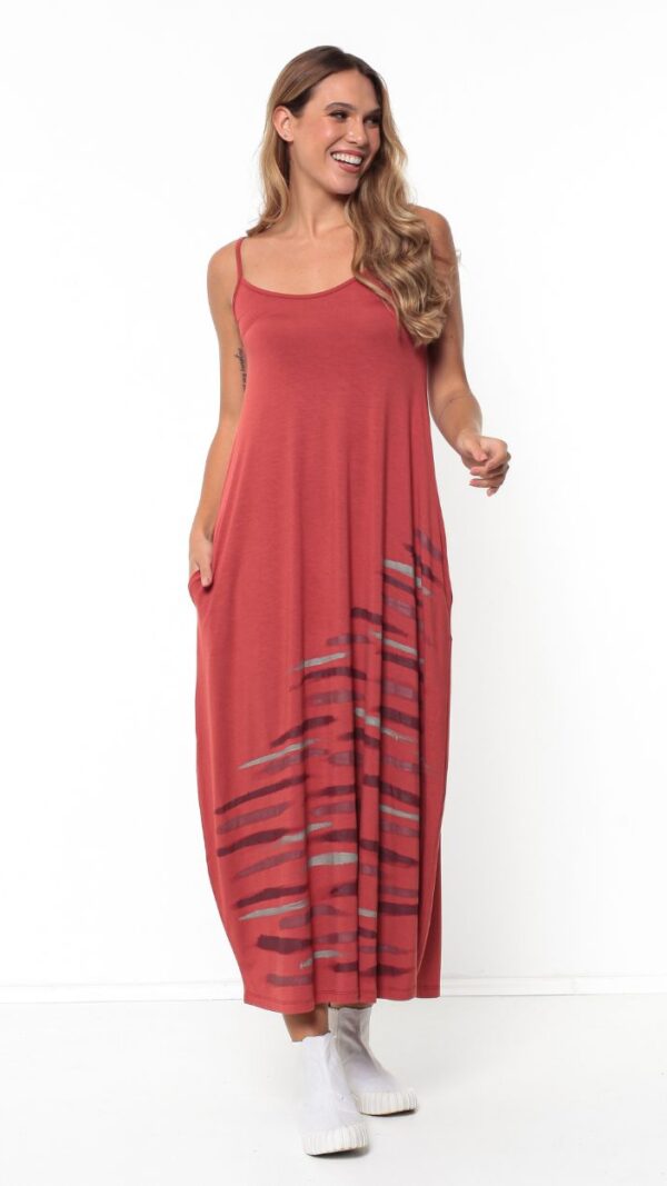Vestido Alcinha em Malha Estampado - Terra Street