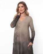 Vestido Decote V em Malha Estampado - Pingos Roma - Imagem 2