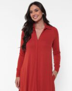 Vestido em Malha Manga Longa - Chemisie - Imagem 3