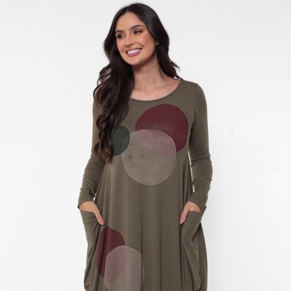 Vestido Manga Longa em Malha - Bolas Italy - Imagem 2