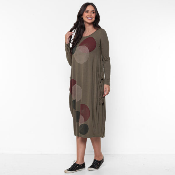 Vestido Manga Longa em Malha - Bolas Italy - Imagem 3