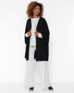 Kimono em Malha Recortes e com Bolsos - Imagem 3