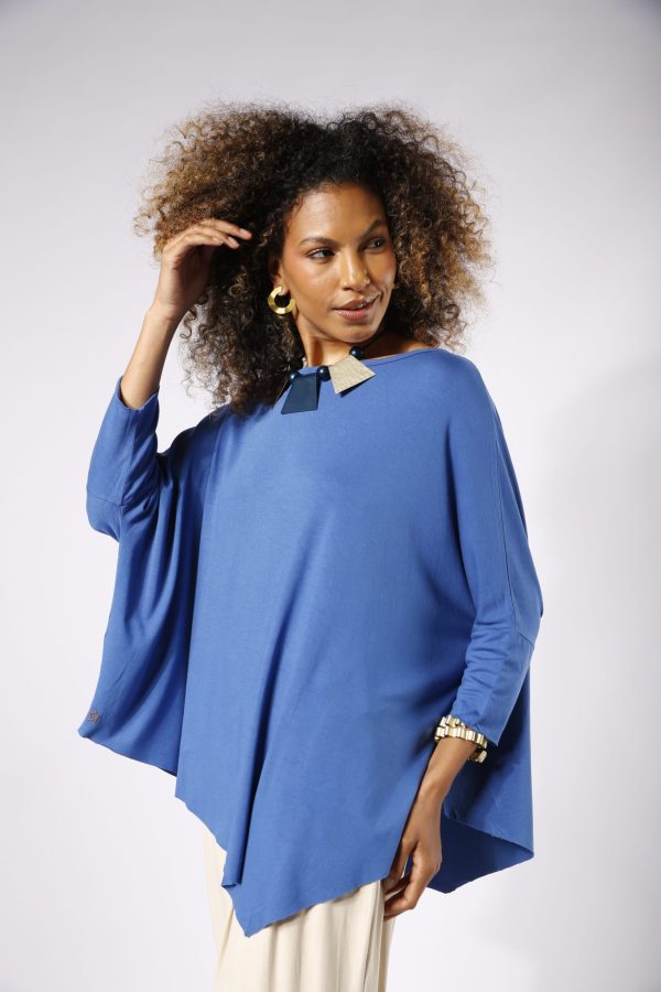 Blusa Diagonal Feminina em Malha Lisa - Cores - Imagem 3