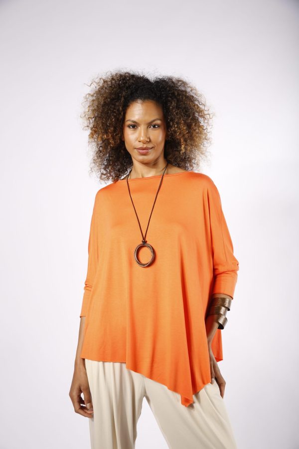 Blusa Feminina Diagonal em Malha Manga Longa - Cores - Imagem 4