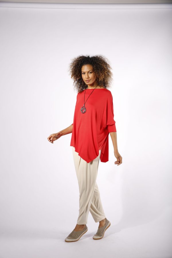 Blusa Feminina Diagonal em Malha Manga Longa - Cores - Imagem 2