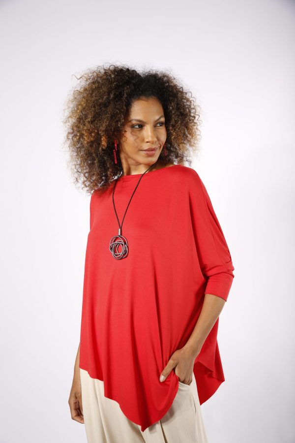 Blusa Feminina Diagonal em Malha Manga Longa - Cores - Imagem 3