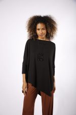 Blusa Diagonal Feminina em Malha Lisa - Cores - Imagem 8