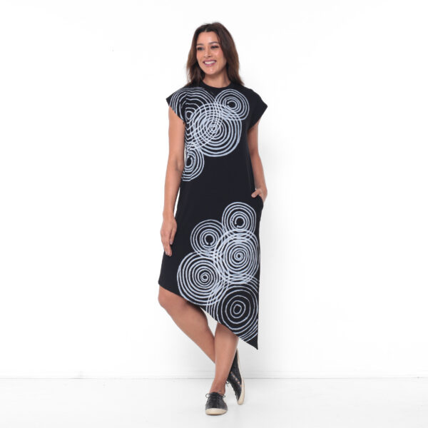 Vestido em Malha Estampado - Preto - Imagem 3
