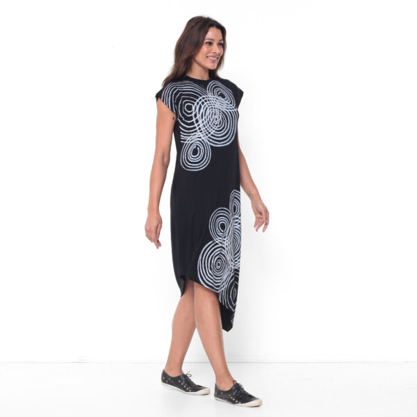 Vestido em Malha Estampado - Preto - Imagem 4