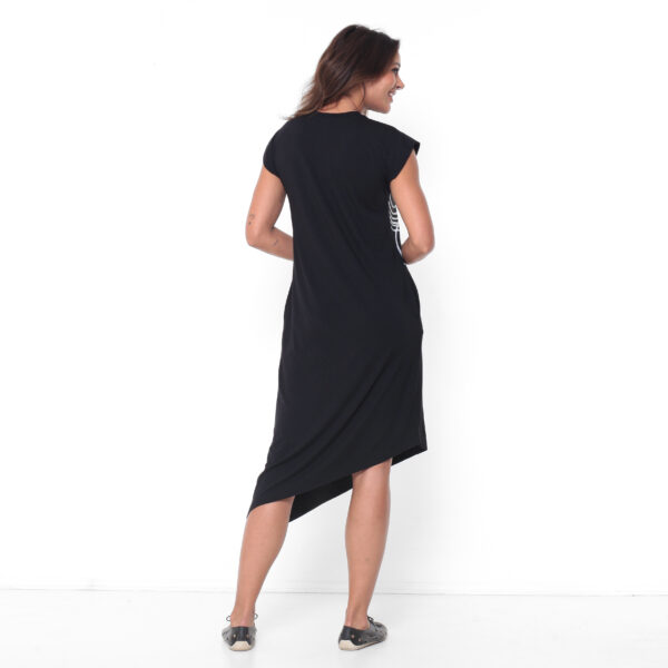 Vestido em Malha Estampado - Preto - Imagem 5