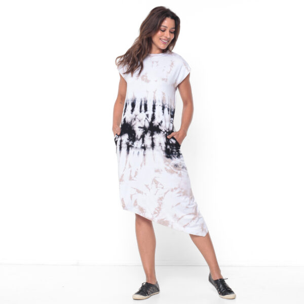 Vestido em Malha Estampado - Branco - Imagem 3