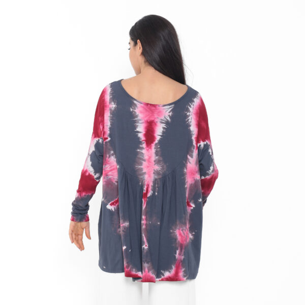 Blusa em Malha Estampada Tie Dye - Chumbo - Imagem 5
