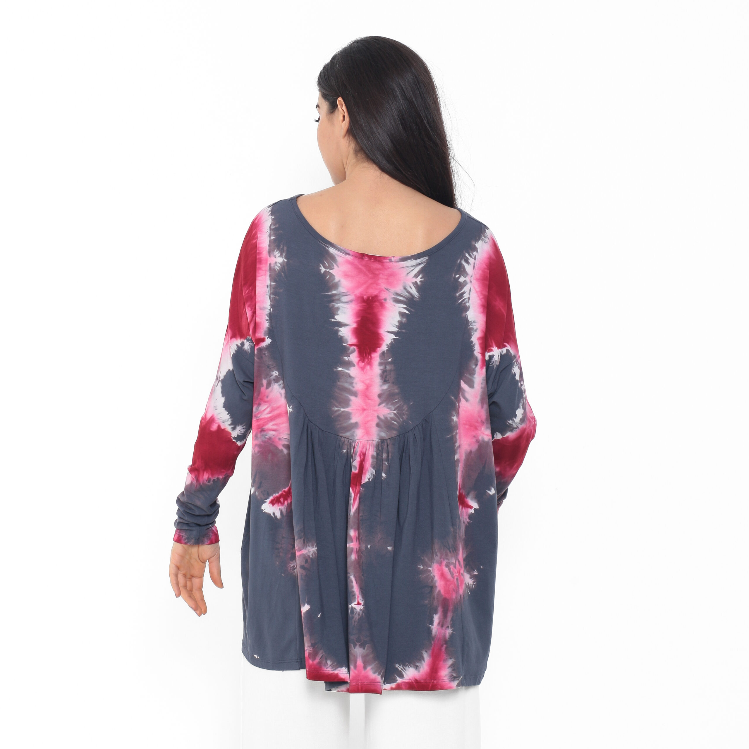 IMG_7197 Blusa em Malha Estampada Tie Dye - Chumbo - Imagem 5