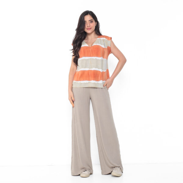 Blusa Feminina em Malha Decote V - Tie Dye - Imagem 2