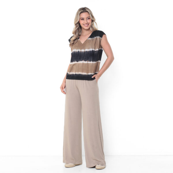 Blusa em Malha Estampada - Bicolor - Imagem 2
