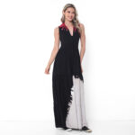 Vestido Babado em Malha Estampado - Preto - Imagem 3