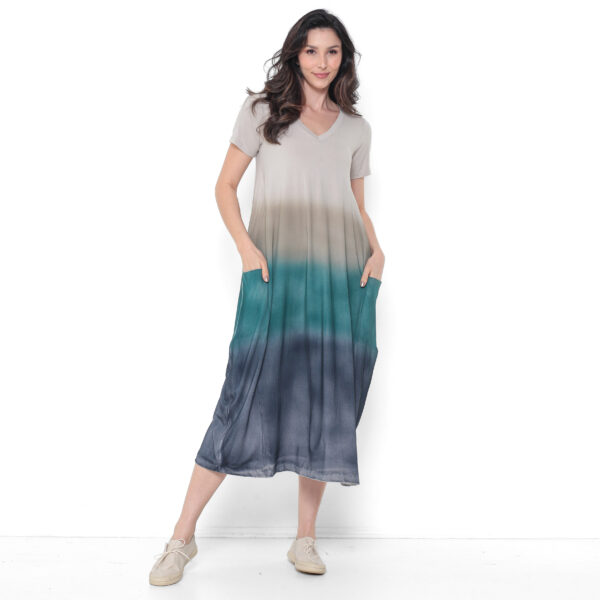 Vestido em Malha Estampado - Areia - Imagem 5