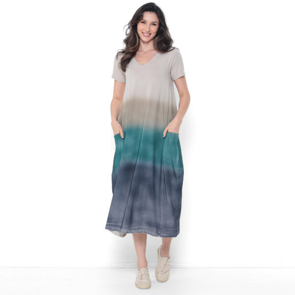 Vestido em Malha Estampado - Areia - Imagem 4