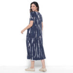 Vestido em Malha Manga Curta com Bolsos - Marinho - Imagem 5
