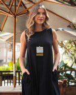 Vestido sem Manga Liso em Malha - Street - Imagem 6