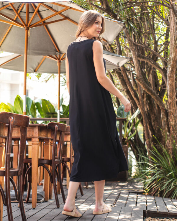 Vestido sem Manga Liso em Malha - Street - Imagem 7