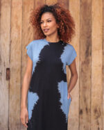 Vestido em Malha Estampado Tie Dye - Bicolor - Imagem 2
