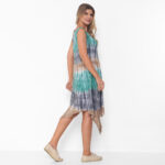 Vestido Feminino em Malha Tie Dye Sem Manga - Imagem 5