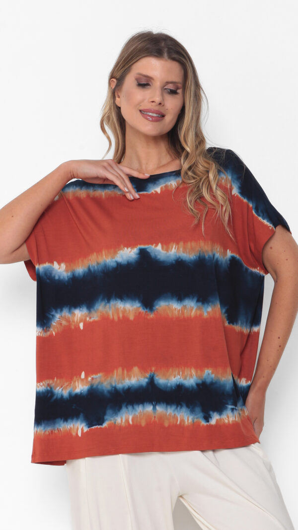 Blusa Feminina em Malha Tie Dye - Terra