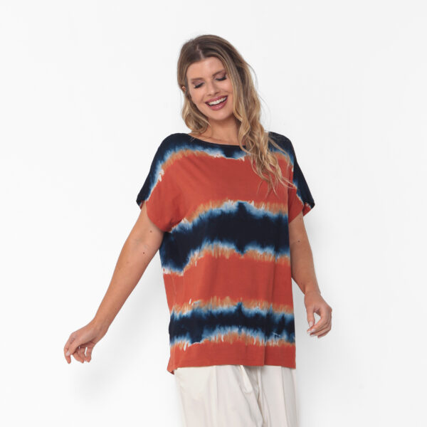 Blusa Feminina em Malha Tie Dye - Terra - Imagem 4