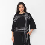 Conjunto em Malha Estampado - Preto - Imagem 2
