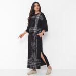 Conjunto em Malha Estampado - Preto