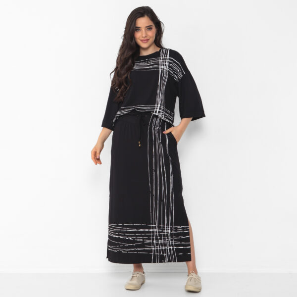 Conjunto em Malha Estampado - Preto - Imagem 4