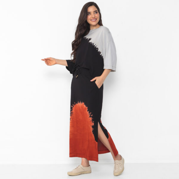 Conjunto Feminino em Malha Estampado - Preto - Imagem 4