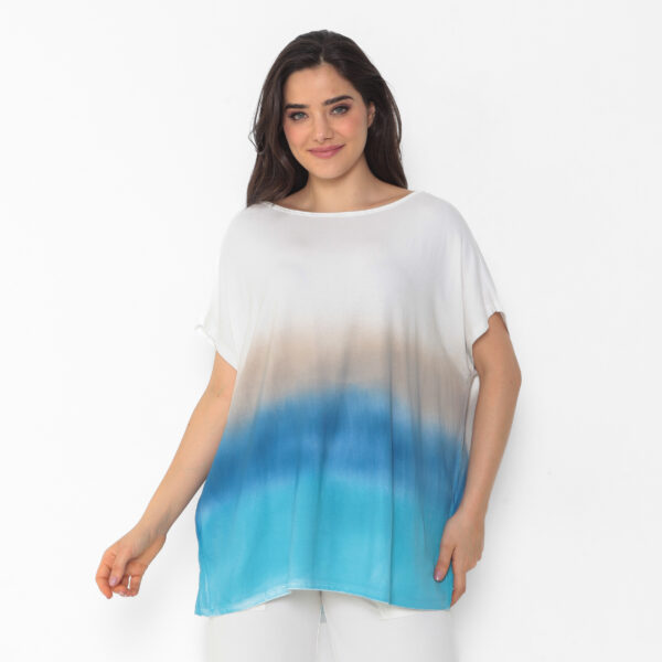 Blusa Feminina em Malha Estampada - Off - Imagem 1