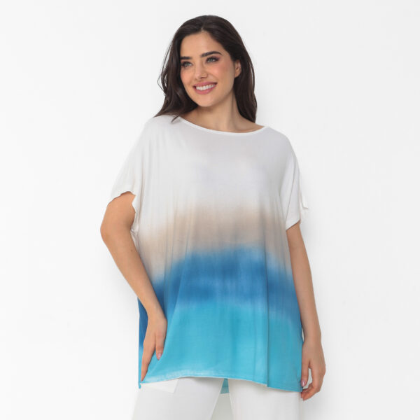 Blusa Feminina em Malha Estampada - Off - Imagem 2