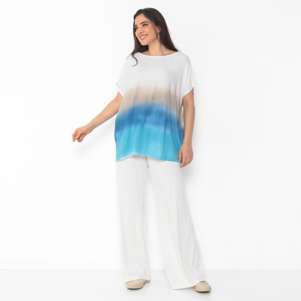 Blusa Feminina em Malha Estampada - Off - Imagem 3