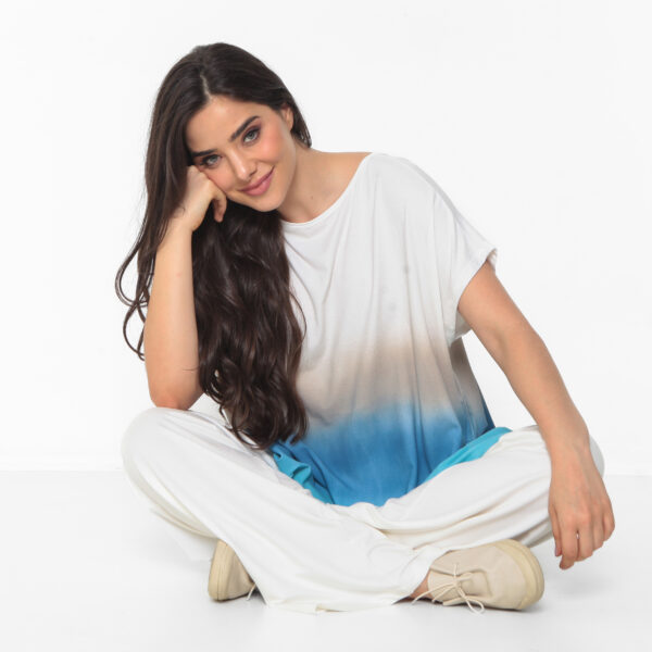 Blusa Feminina em Malha Estampada - Off - Imagem 6