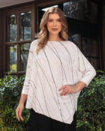 Blusa Estampada Feminina em Malha - Off