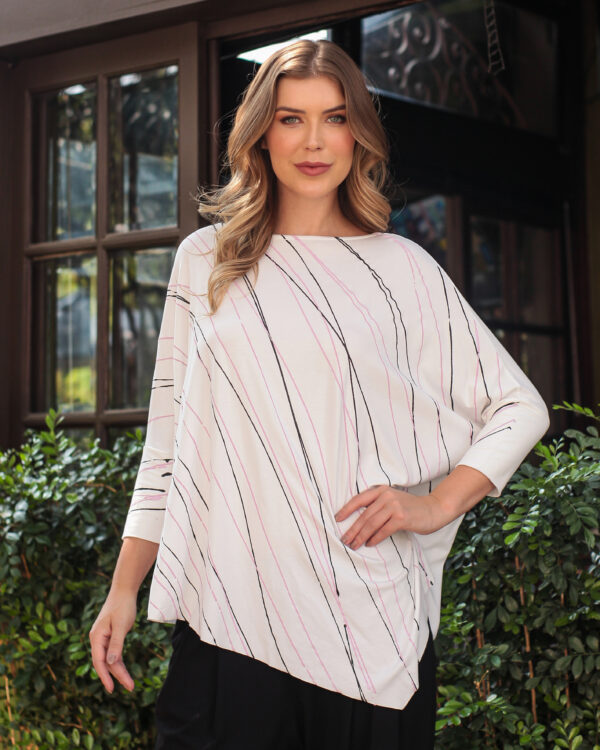 Blusa Estampada Feminina em Malha - Off - Imagem 1