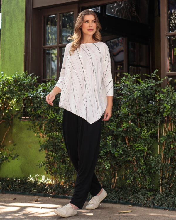 Blusa Estampada Feminina em Malha - Off - Imagem 3