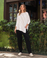 Blusa Estampada Feminina em Malha - Off - Imagem 4
