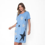 Sleep Wear em Malha Estampado - Azul Bebe - Imagem 2