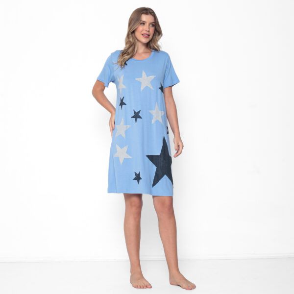 Sleep Wear em Malha Estampado - Azul Bebe - Imagem 4