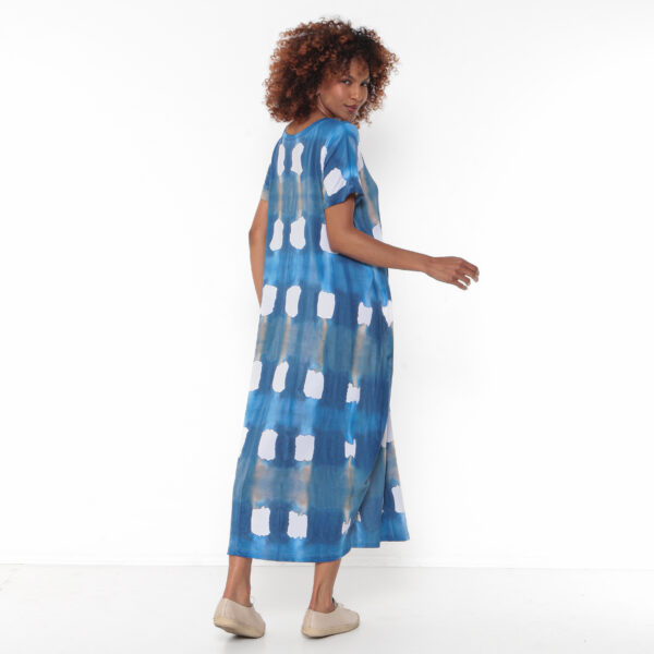 Vestido Em Malha Estampado Com Bolsos - Xadrez - Imagem 6
