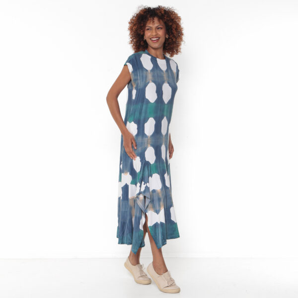 Vestido Em Malha Estampado Com Bolsos - Xadrez - Imagem 4