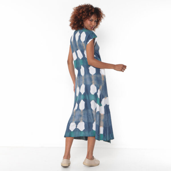Vestido Em Malha Estampado Com Bolsos - Xadrez - Imagem 5