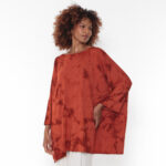 Blusa Feminina Em Malha Estampada - Laranja - Imagem 5