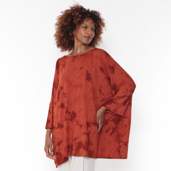 Blusa Feminina Em Malha Estampada - Laranja - Imagem 5