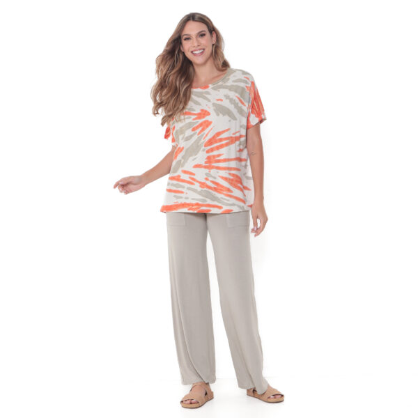 Blusa Feminina Estampada De Malha - Bicolor - Imagem 2