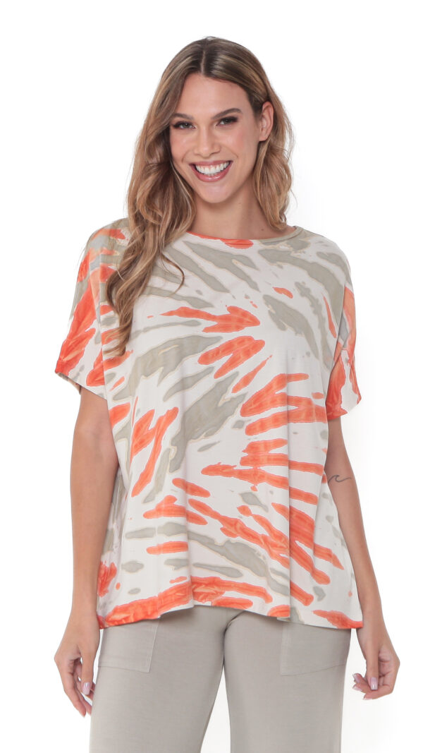 Blusa Feminina Estampada De Malha - Bicolor